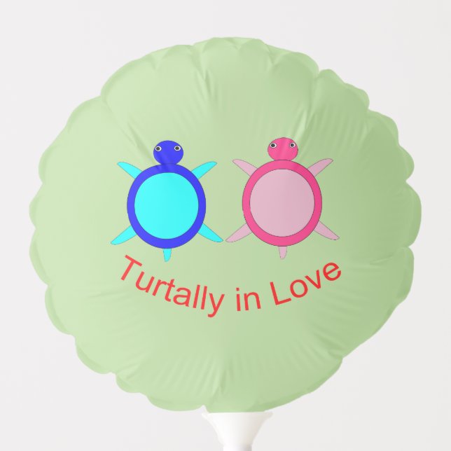 Cute Turtle Couple Balloon (Front)