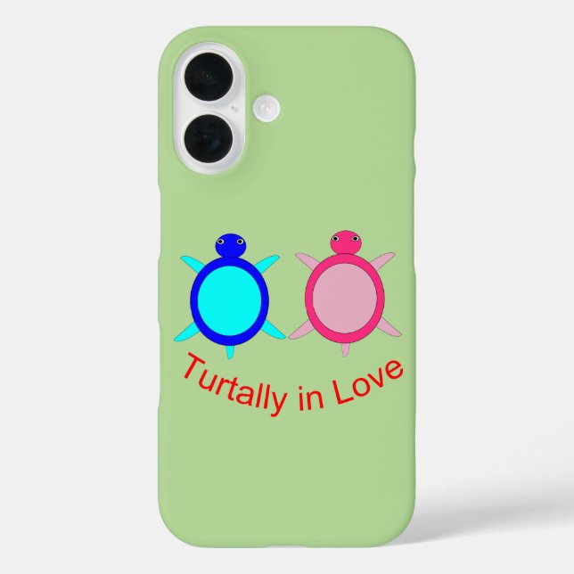 Cute Turtle Couple Case-Mate iPhone Case (Back)