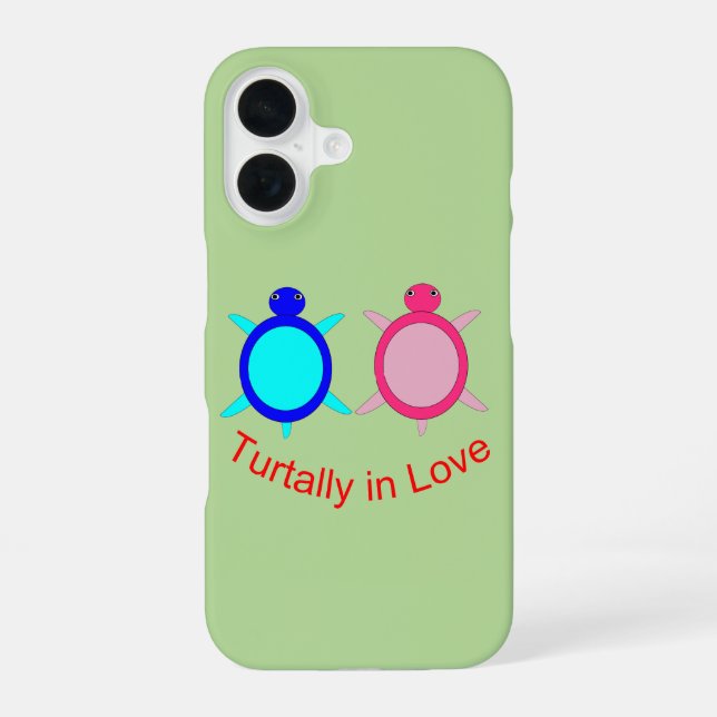 Cute Turtle Couple Iphone Case (Back)