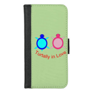 Cute Turtle Couple iPhone 8/7 Wallet Case