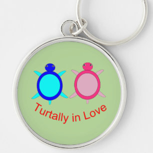 Cute Turtle Couple Keychain