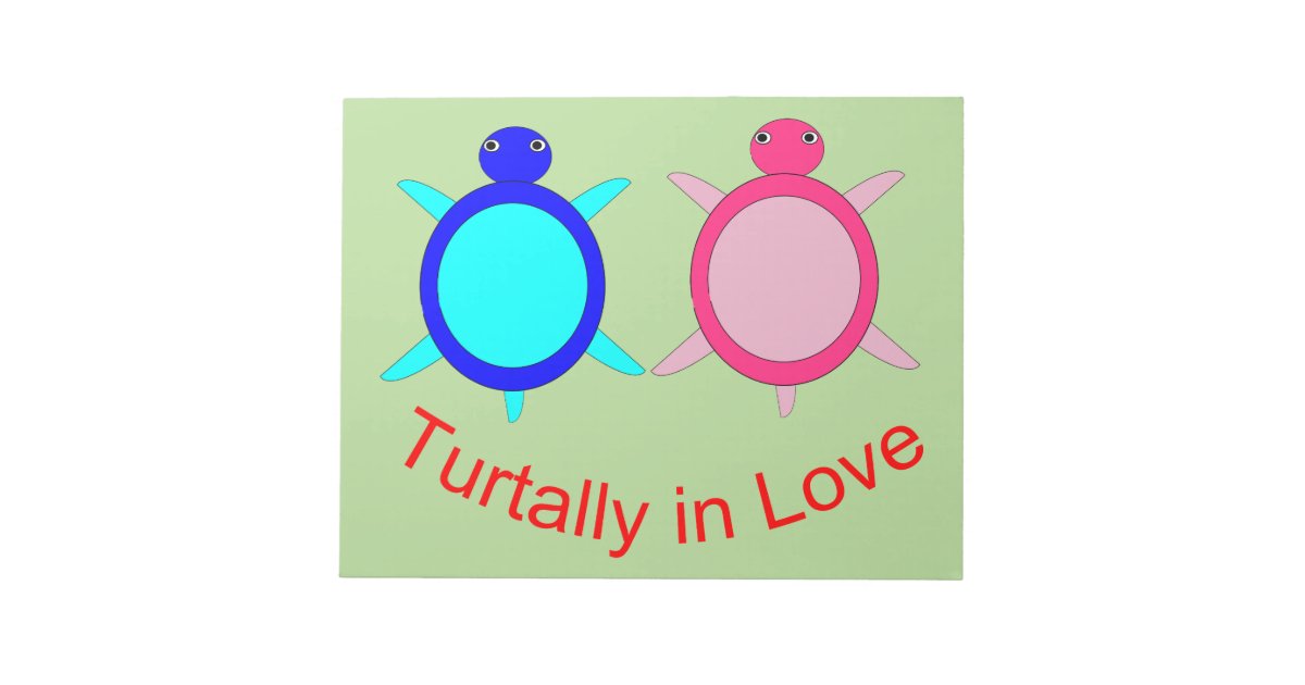 Cute Turtle Couple Notepad | Zazzle