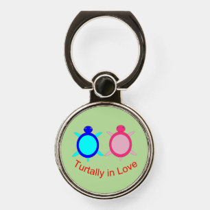 Cute Turtle Couple Phone Ring Stand