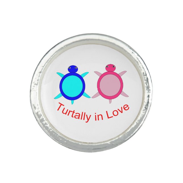 Cute Turtle Couple Ring (Front)