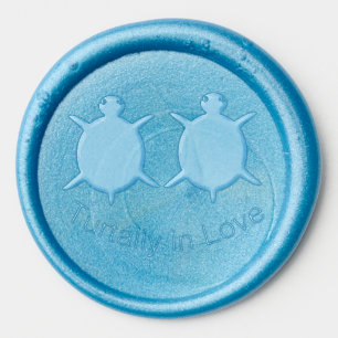Cute Turtle Couple Wedding Wax Seal Sticker