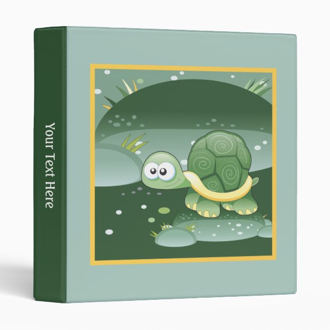 Cute Turtle Custom Binder (Front/Spine)