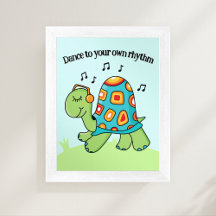 Cute Turtle Dancing Music Motiviational Kind