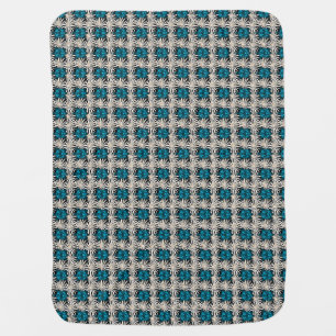 Cute Turtle Floral pattern Baby Blanket