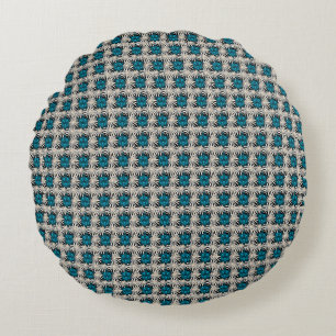 Cute Turtle Floral pattern Round Pillow