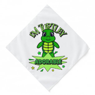 Cute Turtle Funny Quote Turtley Adorable Bandana