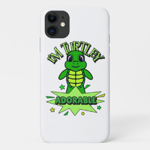 Cute Turtle Funny Quote Turtley Adorable iPhone 11 Case