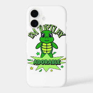 Cute Turtle Funny Quote Turtley Adorable iPhone 17 Case