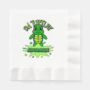 Cute Turtle Funny Quote Turtley Adorable Napkins