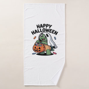 Cute Turtle Ghost Costume � Adorable Halloween Tri Bath Towel