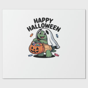 Cute Turtle Ghost Costume � Adorable Halloween Tri Wrapping Paper