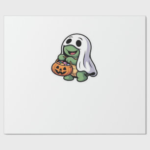 Cute Turtle Ghost Costume � Adorable Halloween Tri Wrapping Paper