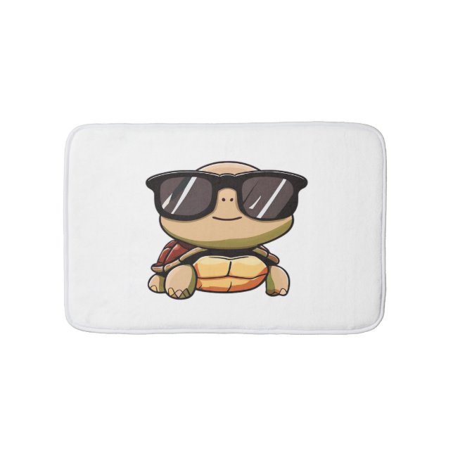 Cute Turtle Halloween 2023 sunglasses Costume Over Bath Mat (Front)