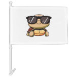 Cute Turtle Halloween 2023 sunglasses Costume Over Car Flag