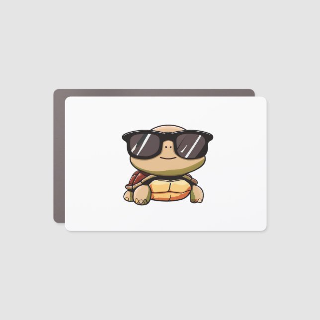 Cute Turtle Halloween 2023 sunglasses Costume Over Car Magnet (Front)
