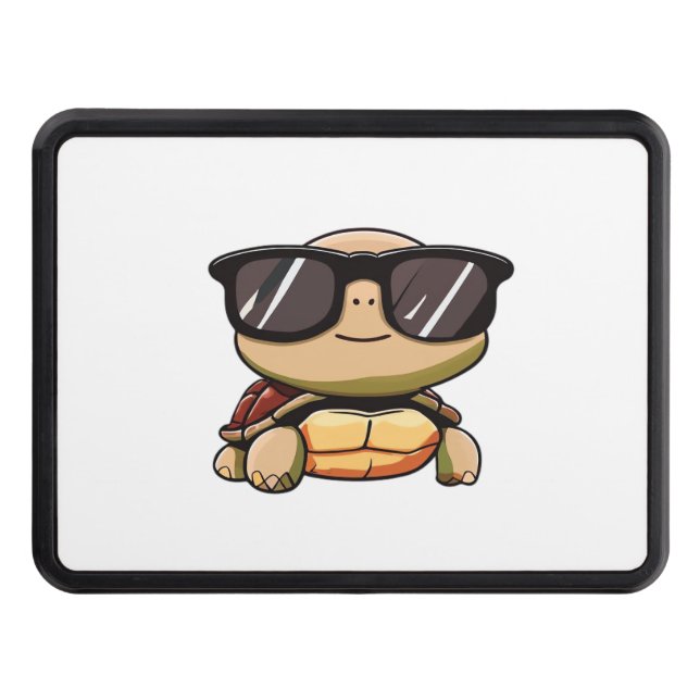 Cute Turtle Halloween 2023 sunglasses Costume Over Hitch Cover (Front)