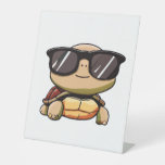 Cute Turtle Halloween 2023 sunglasses Costume Over Pedestal Sign