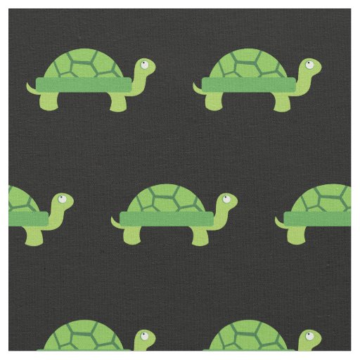 Cute Turtle Kid Baby Nursery Black Tortoise Fabric