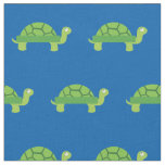 Cute Turtle Kid Baby Nursery Blue Tortoise Fabric