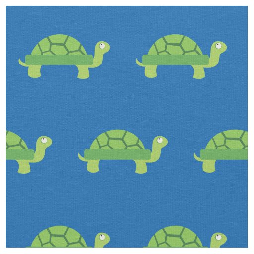 Cute Turtle Kid Baby Nursery Blue Tortoise Fabric