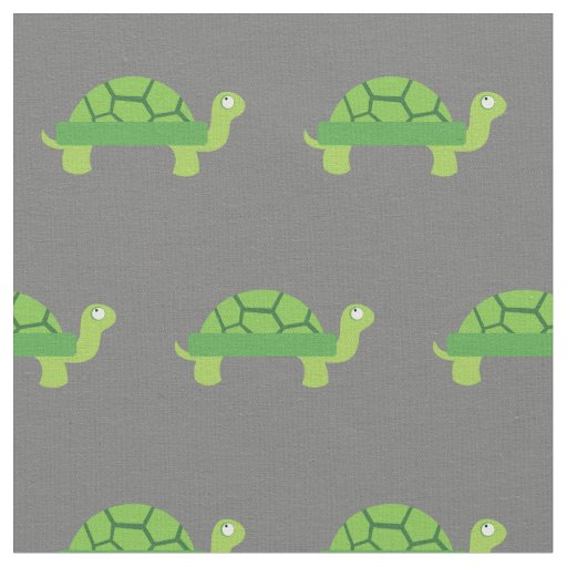Cute Turtle Kid Baby Nursery Grey Tortoise Fabric