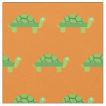 Cute Turtle Kid Baby Nursery Orange Tortoise Fabric