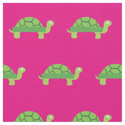 Cute Turtle Kid Baby Nursery Pink Tortoise Fabric