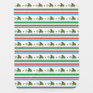 Cute Turtle Ladybug Stripe Baby Blanket