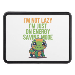 Cute Turtle, Lazy Turtle, On Energy Saving Mode Hitch Cover