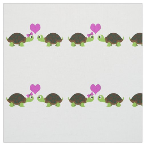 Cute Turtle Love Fabric