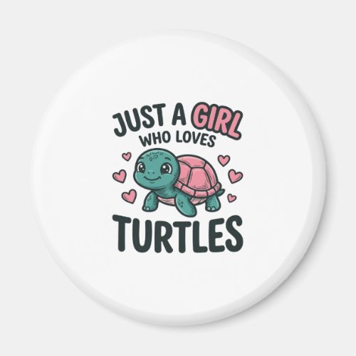 Cute Turtle Lover Girl Vintage Engraving Shirt Des Magnet