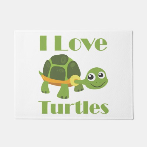 Cute Turtle loving Kid Reptile Fan Doormat