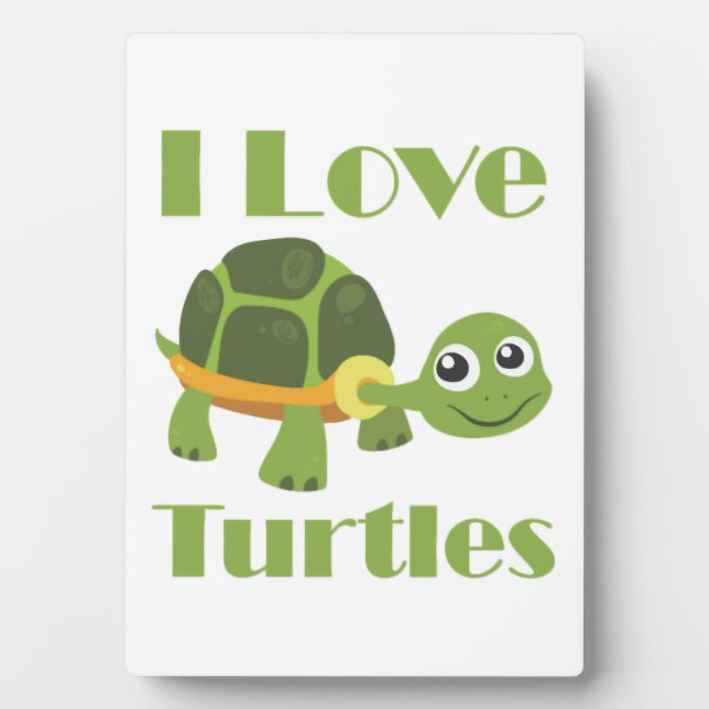 Cute Turtle loving Kid Reptile Fan Plaque (Front)