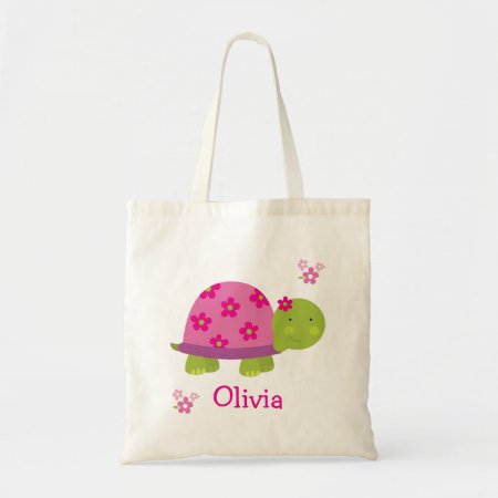 Cute Turtle Personalized Bag Tote For Girl