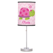 Cute Turtle Pink Personalized Lamp for Girls (Front)