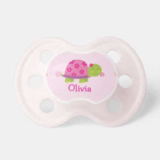 Cute Turtle Pink Personalized Pacifier