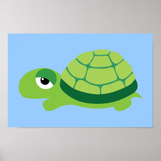 Cute Cartoon Turtle Posters | Zazzle