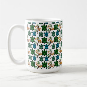 Cute Turtle Seamless Pattern Ocean Animal Repeat Coffee Mug