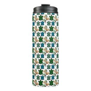 Cute Turtle Seamless Pattern Ocean Animal Repeat Thermal Tumbler