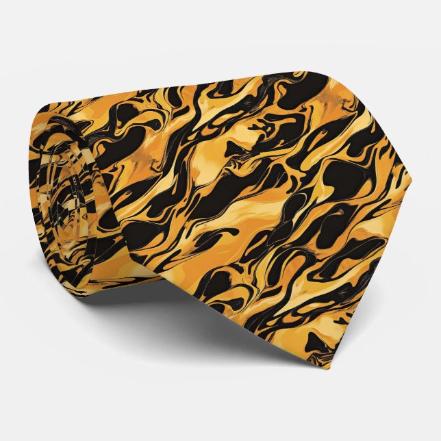 Cute turtle shell pattern  neck tie (Rolled)