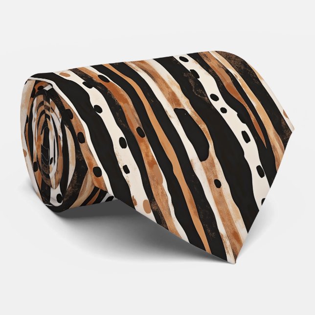 Cute turtle shell pattern  neck tie (Rolled)