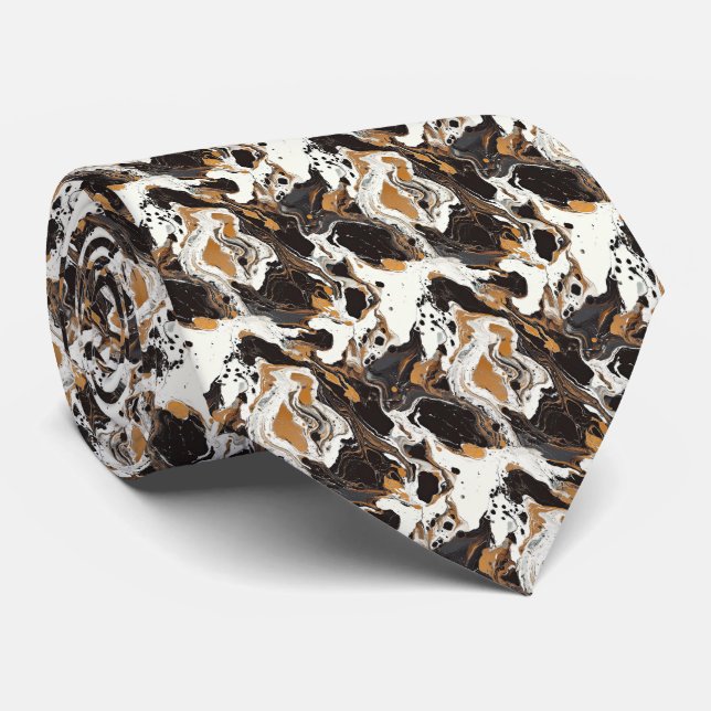 Cute turtle shell pattern  neck tie (Rolled)