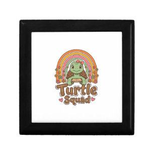 Cute Turtle Squad Rainbow Floral Vector Design_1 Gift Box