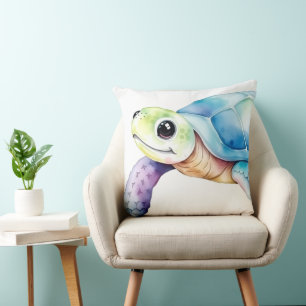 Cute Turtle Throw Pillow