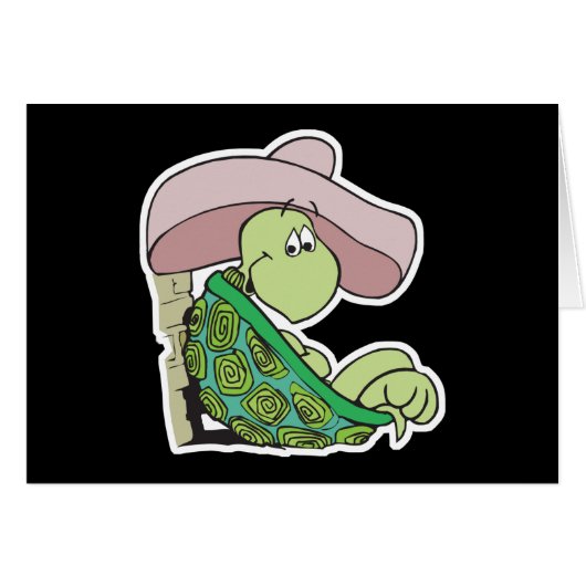cute turtle wearing sombrero cards (Front Horizontal)
