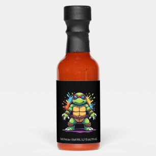 Cute Turtle Wearing Sunglasses Paint Splash Sea An Hot Sauces